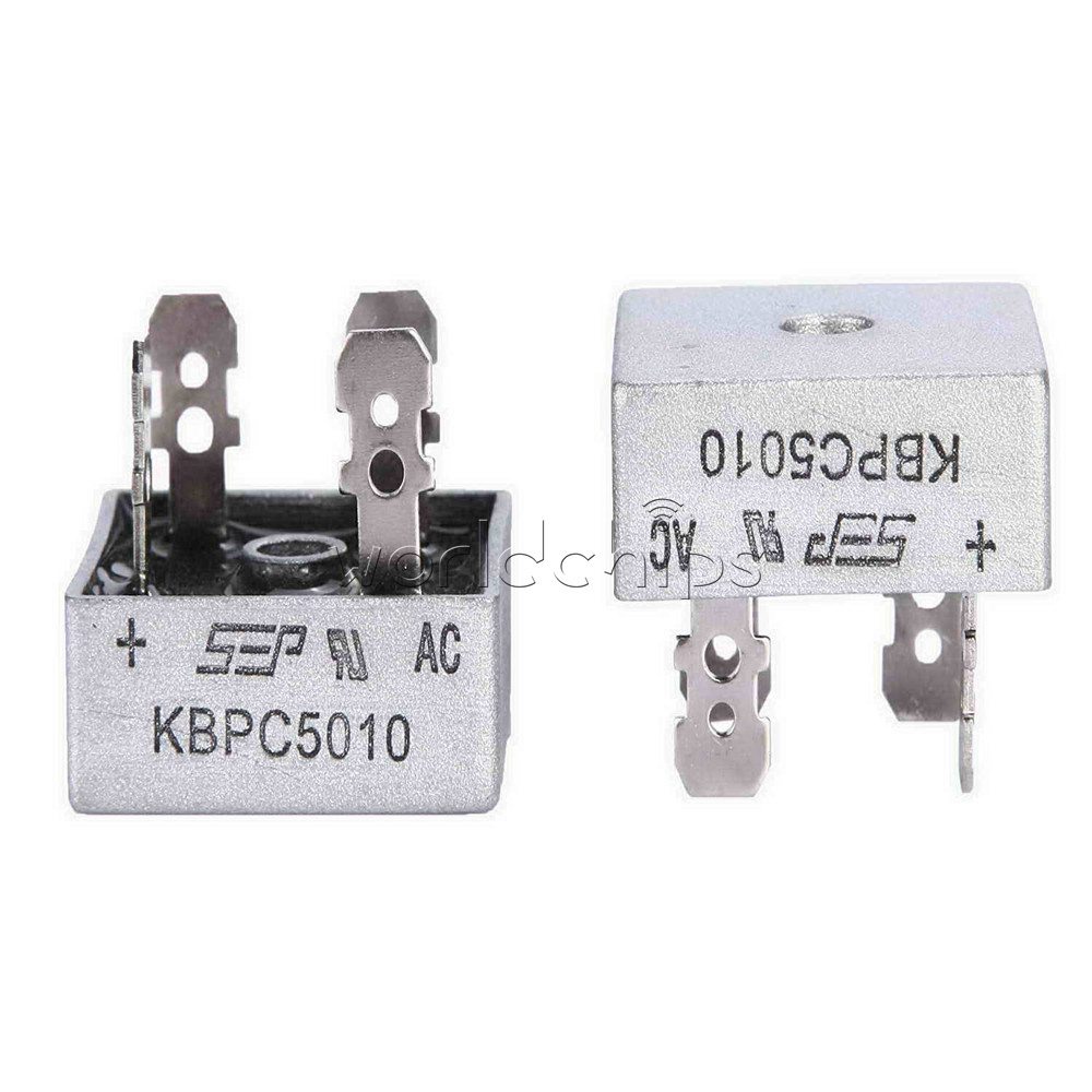50A 1000V Metal Case Single Phases Diode Bridge Rectifier KBPC5010 WC