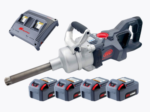 Ingersoll Rand W9691-K4E 20v High Torque Extended Anvil 1" Impact Wrench Kit