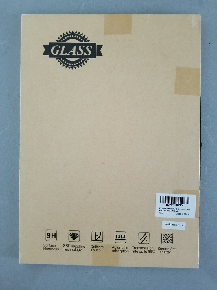 KTtwo Glass Screen Protector for Surface Pro 4 12.3" Tablet