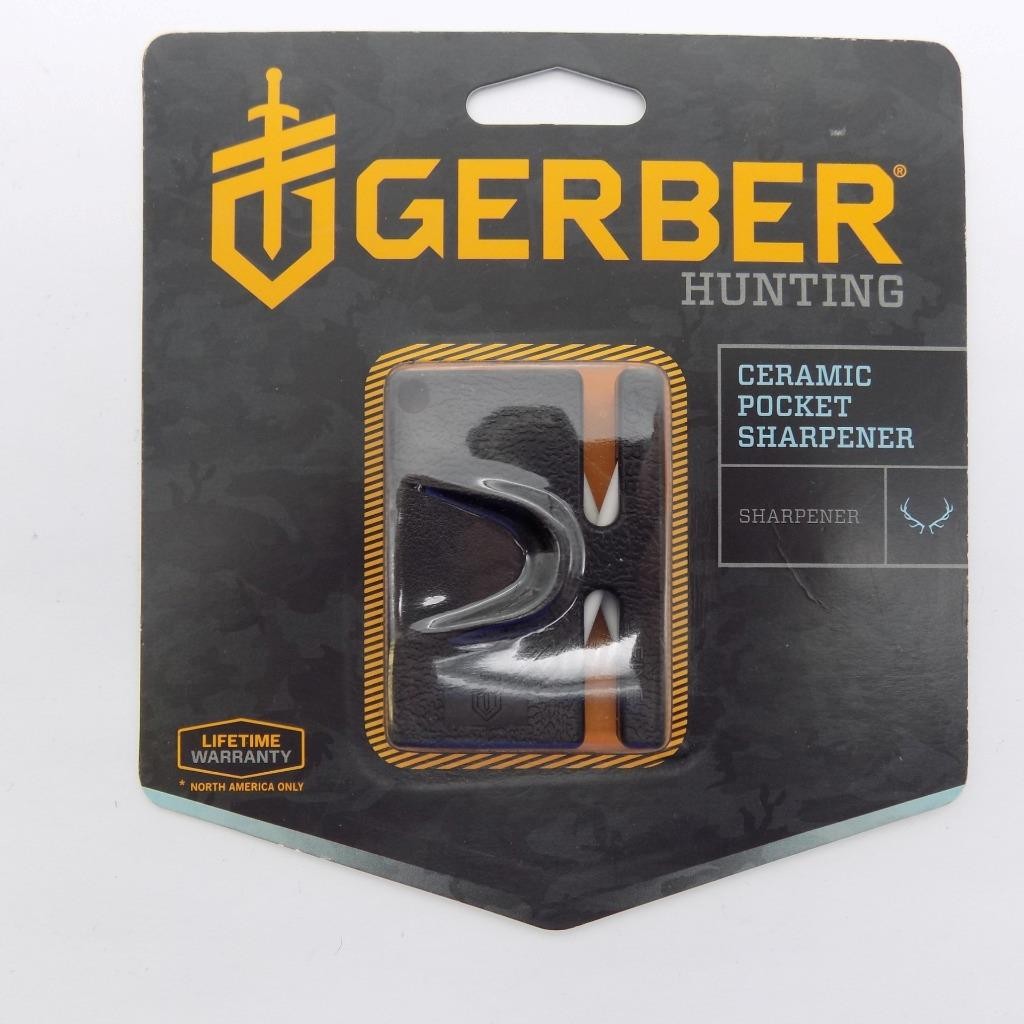 Gerber Pocket Knife Sharpener Ceramic Diamond Hunting Black 04307 Outdoor