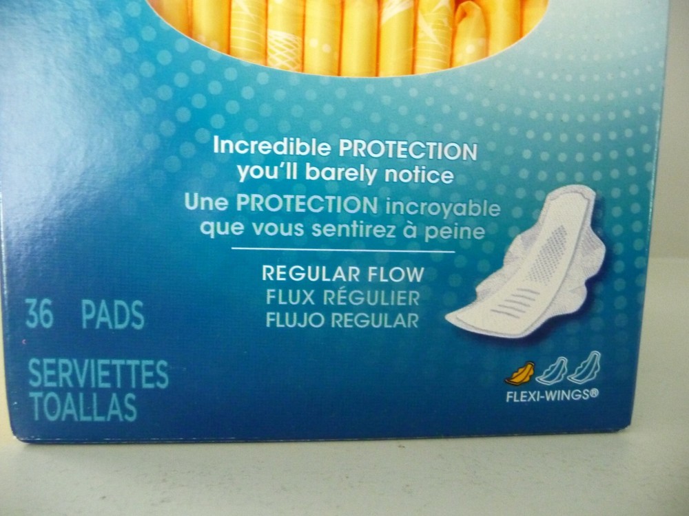 Always Infinity Flex Regular Flow Pads with Wings Unscented, 36Ct