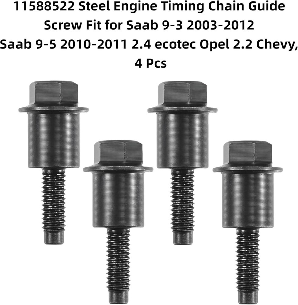 4 PACK 11588522 Timing Chain Guide Bolt Replace 11588522, Steel Engine Timing Ch