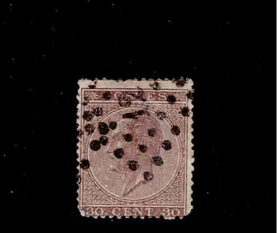Belgium Scott #20, Single 1867 AVG Used