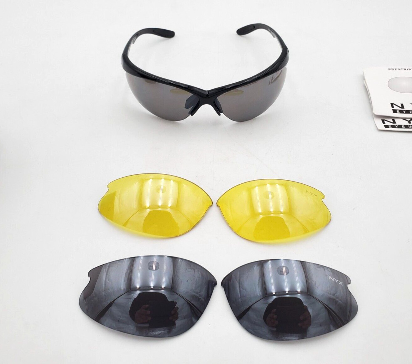 NYX Golf Sunglasses Set With Case Set & Case & Lenses Classic Competition Style