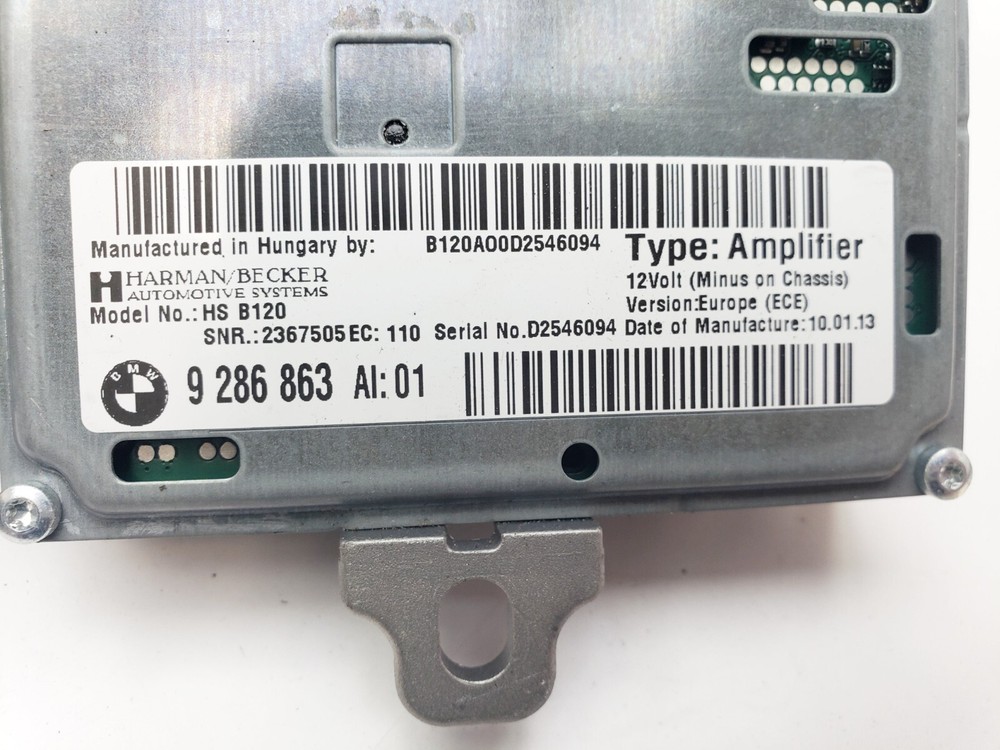 BMW Z4 E89 HARMAN BECKER AMPLIFIER MODULE 2013 9286863