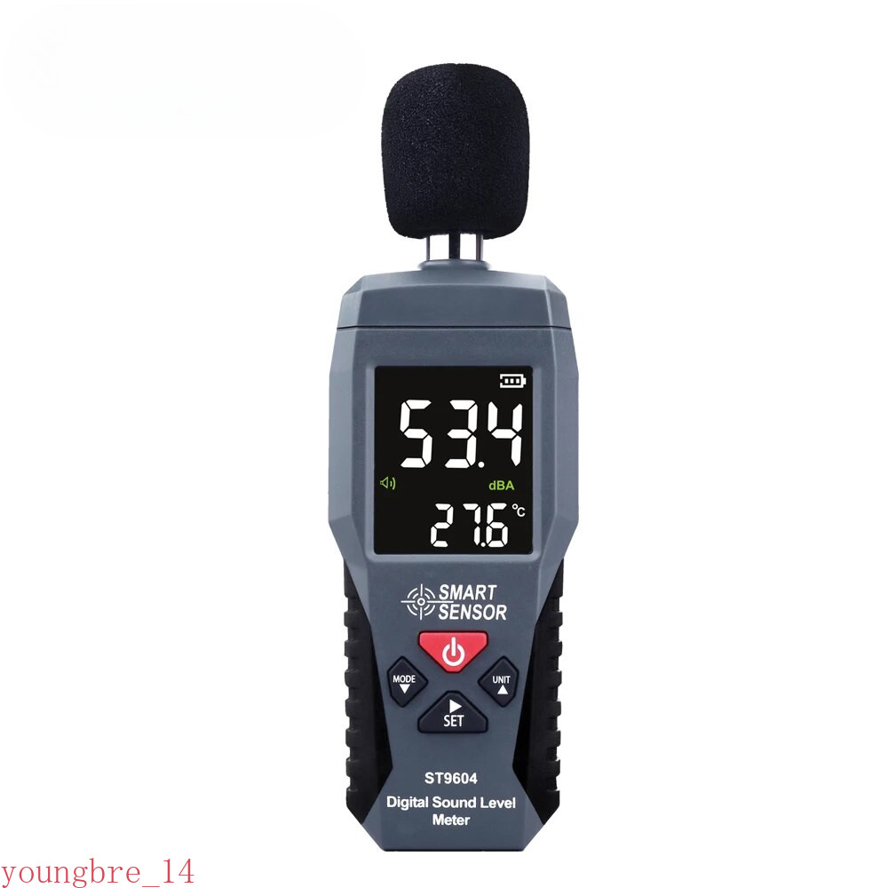 Decibel Meter LCD Backlight Sonometer Noise Meter With Thermometer Function