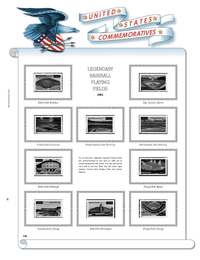 2001 U.S. Commemorative Singles COMPLETE Supplement (White Ace Alternative)