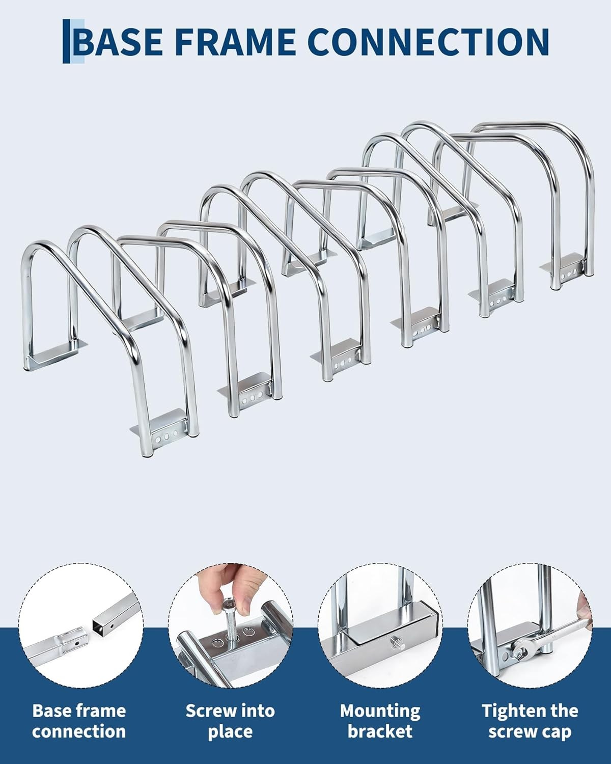 2-6 Compartment Bike Storage Rack Bicycle Floor Parking Stand for Home Garage