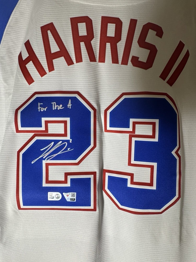 MICHAEL HARRIS II SIGNED JERSEY FANATICS COA UNDER WRAPS