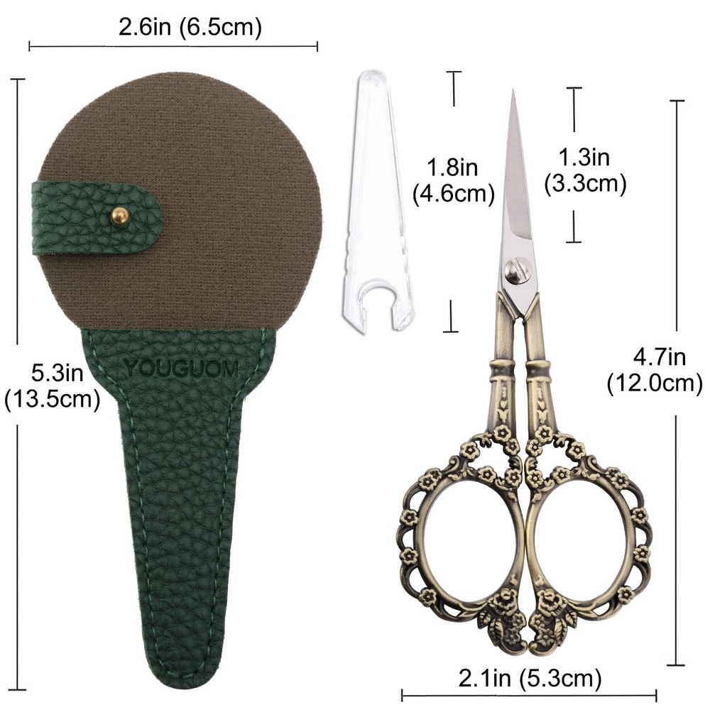 Knitting Scissors with Case, Crochet Scissors Threading Sewing Shears for Emb...