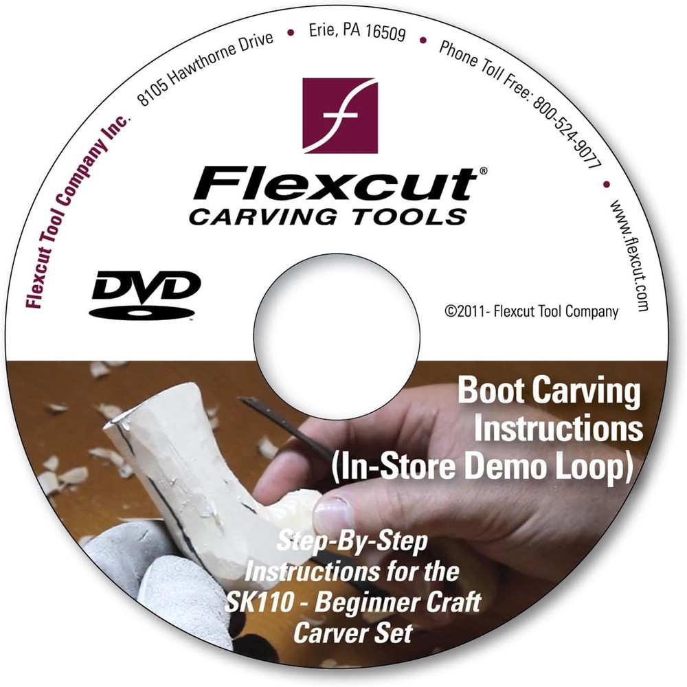 FLEXCUT Carving Tools, Beginner Craft Carver Set, 3 1.3", Brown