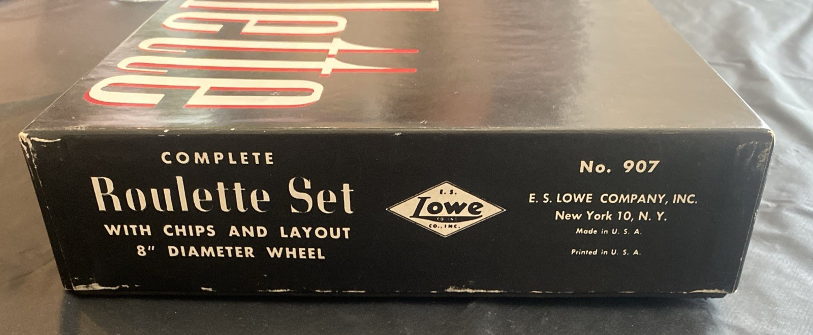 E. S. Lowe Vintage Roulette Complete Set No 907 Never Used 8" Diameter Wheel NIB