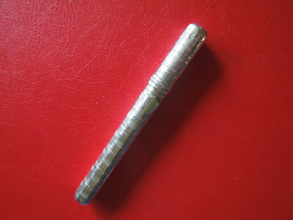J6232 ANTIQUE DUTCH  SHIELD  833 SILVER Needle Case  SIGNED See Description