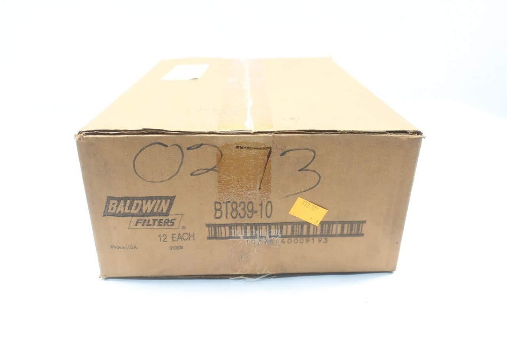 Box of 12 BALDWIN BT839-10 Hydraulic Filter Element