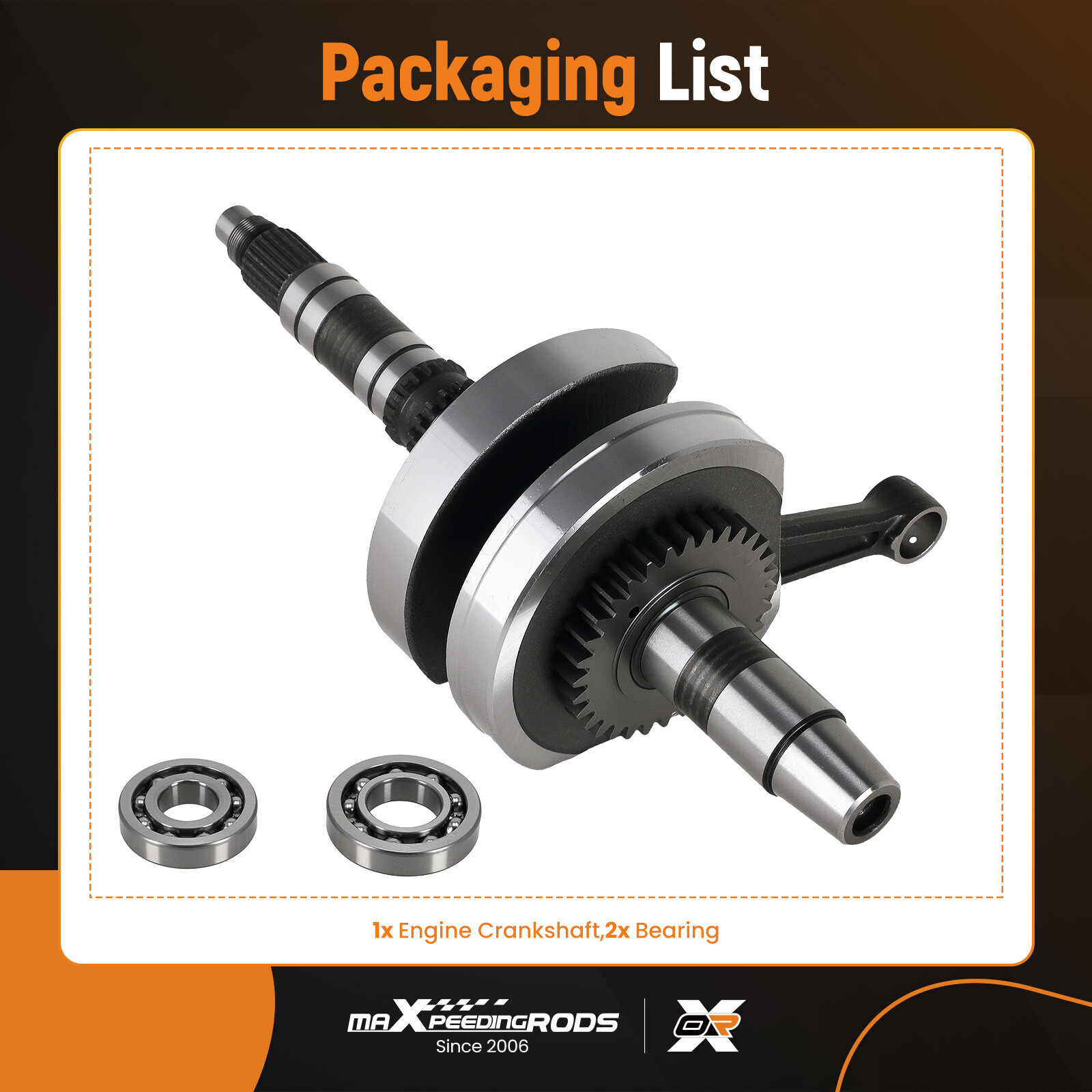 Engine Crankshaft + Bearing For Honda Rancher TRX420 Foreman TRX500/520 ATV