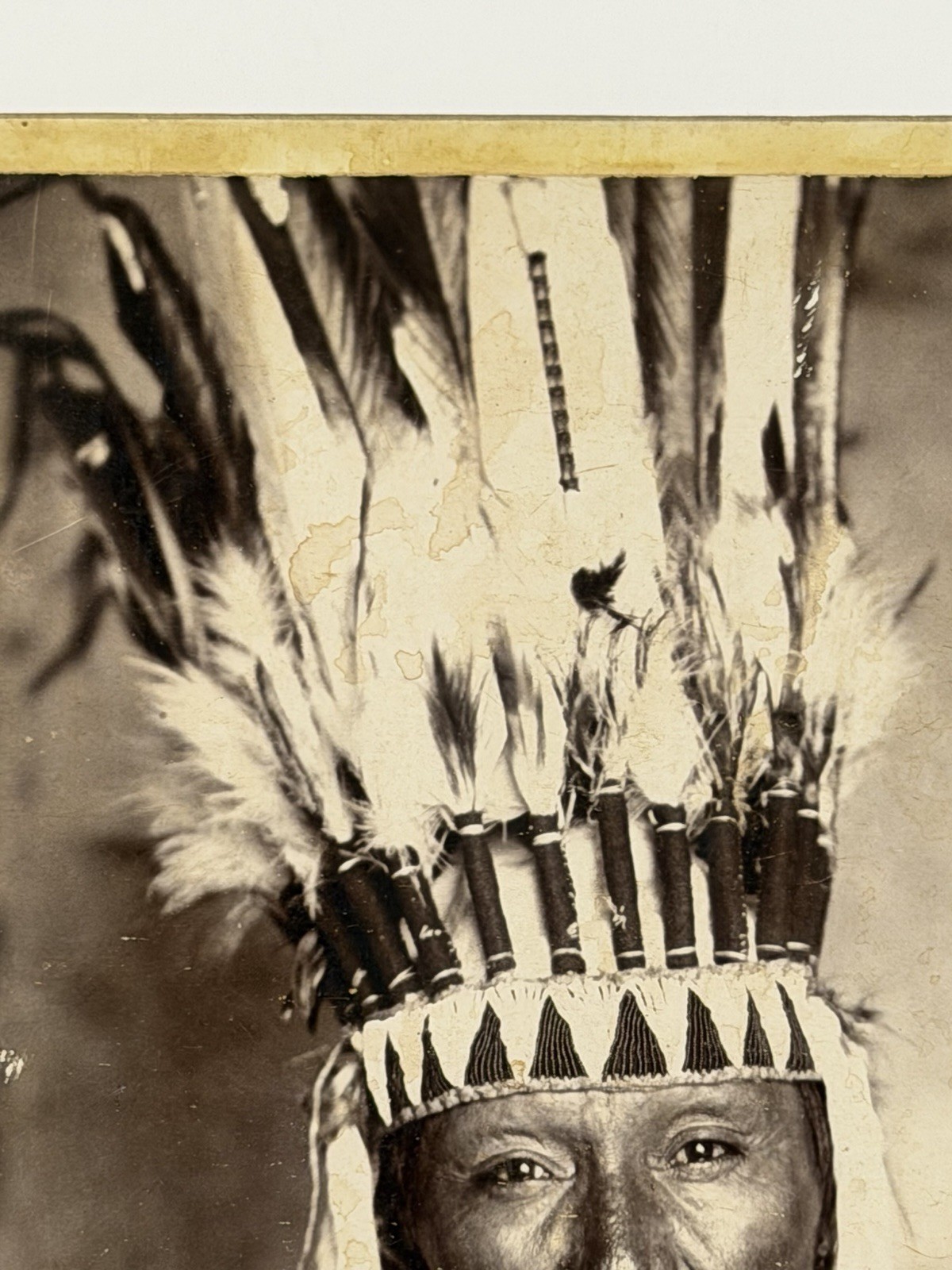 Vintage Native American Indian Cabinet Card; Fort Sill;