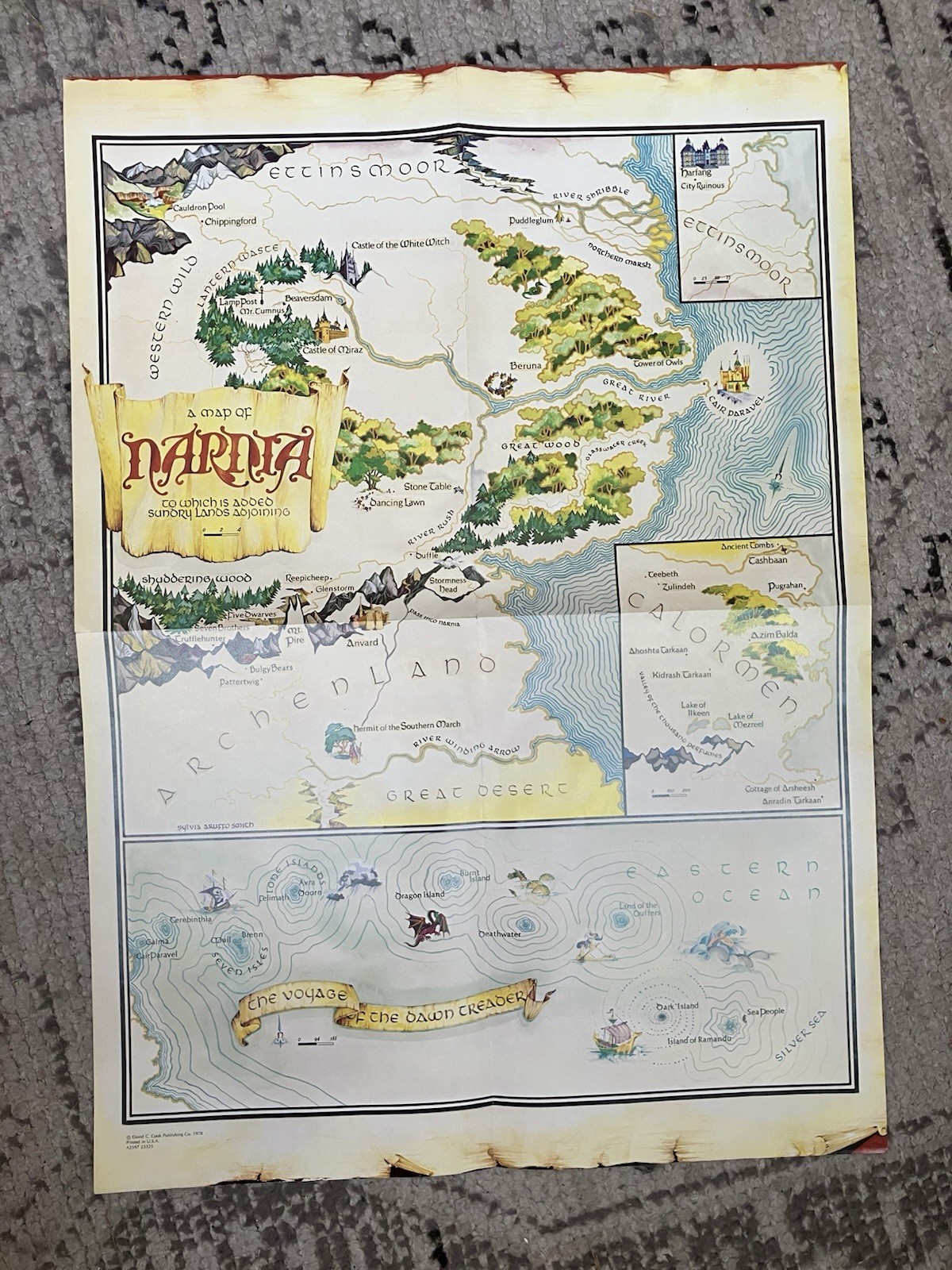 Vintage 1978 Voyage to Narnia Curriculum Set David C Cook C.S. Lewis Map Book +