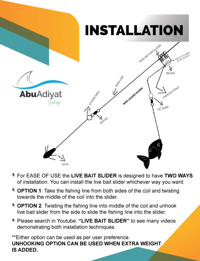 Non Return Live Bait Slider - 3 pcs/ pack