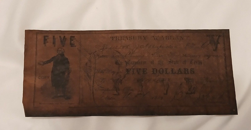 VINTAGE CONFEDERATE CURRENCY UNIQUE REPLICAS