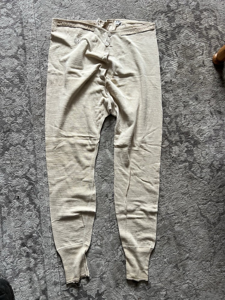 1943 Broad Arrow Marked Military long  Underwear. Size 40. Original. Unissued
