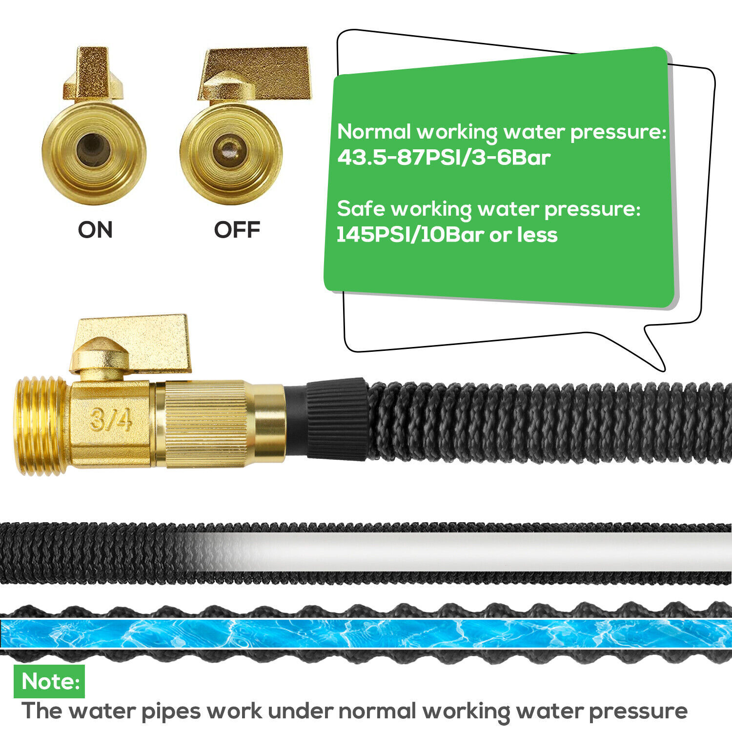 3X Stronger Deluxe Expandable Flexible Garden Water Hose (25ft,50ft,75ft,100ft)