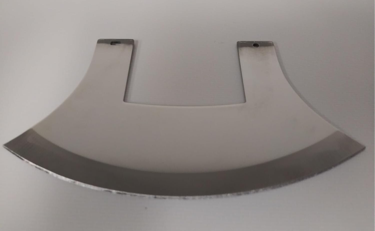 6" Ulu Blank Blade with Clear Stainless Steel Finish Knife