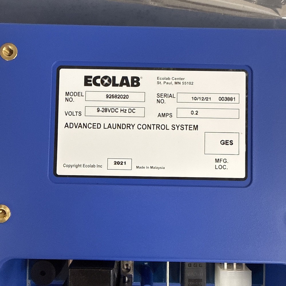 Ecolab 92582020 Advanced Laundry Control System 9-28VDC HZ DC 0.2 Amps