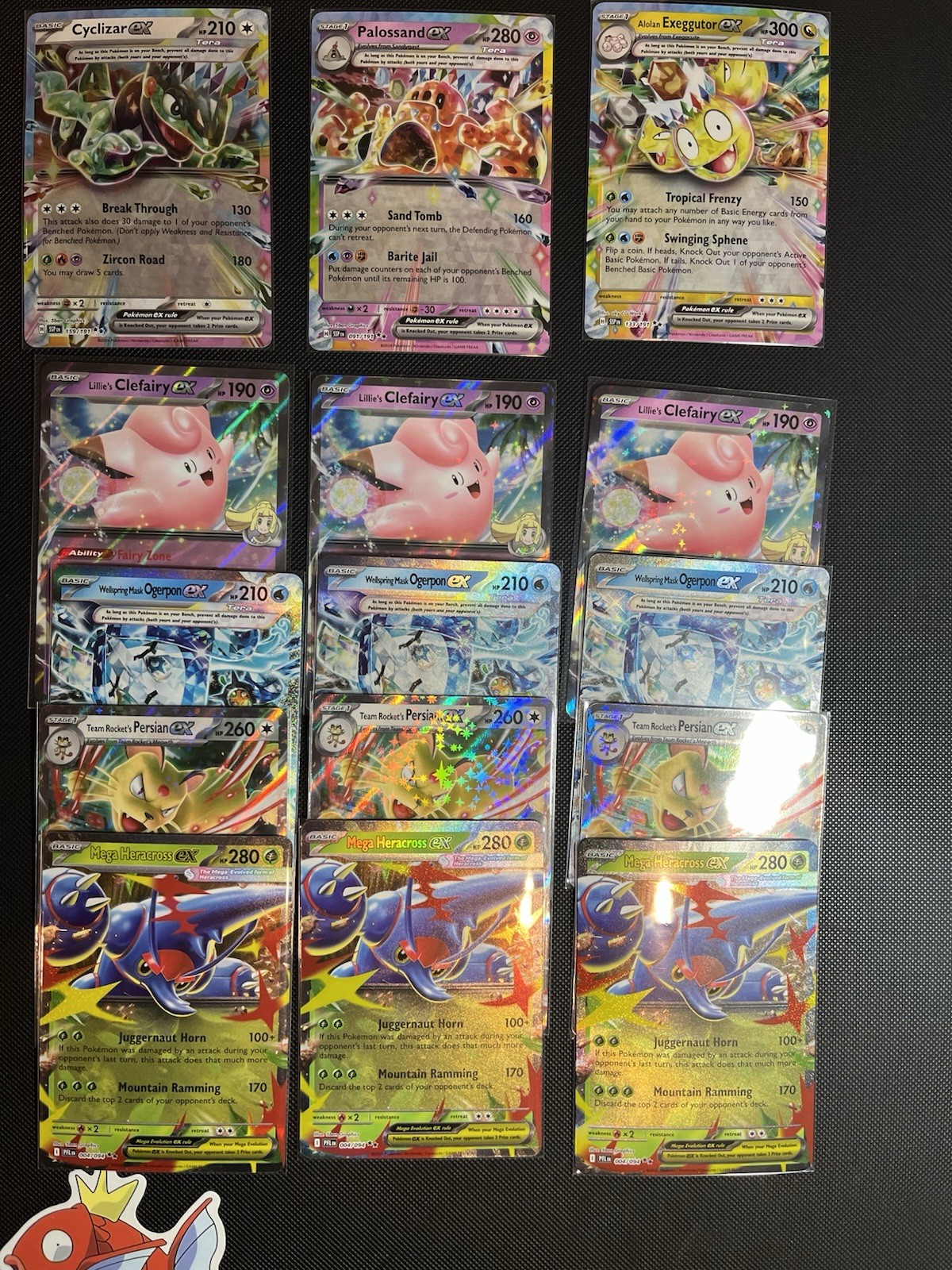 Pokemon TCG Double Rare Lot (Tera Cards, Lillie’s Clefairy, Persian +) 15 Cards