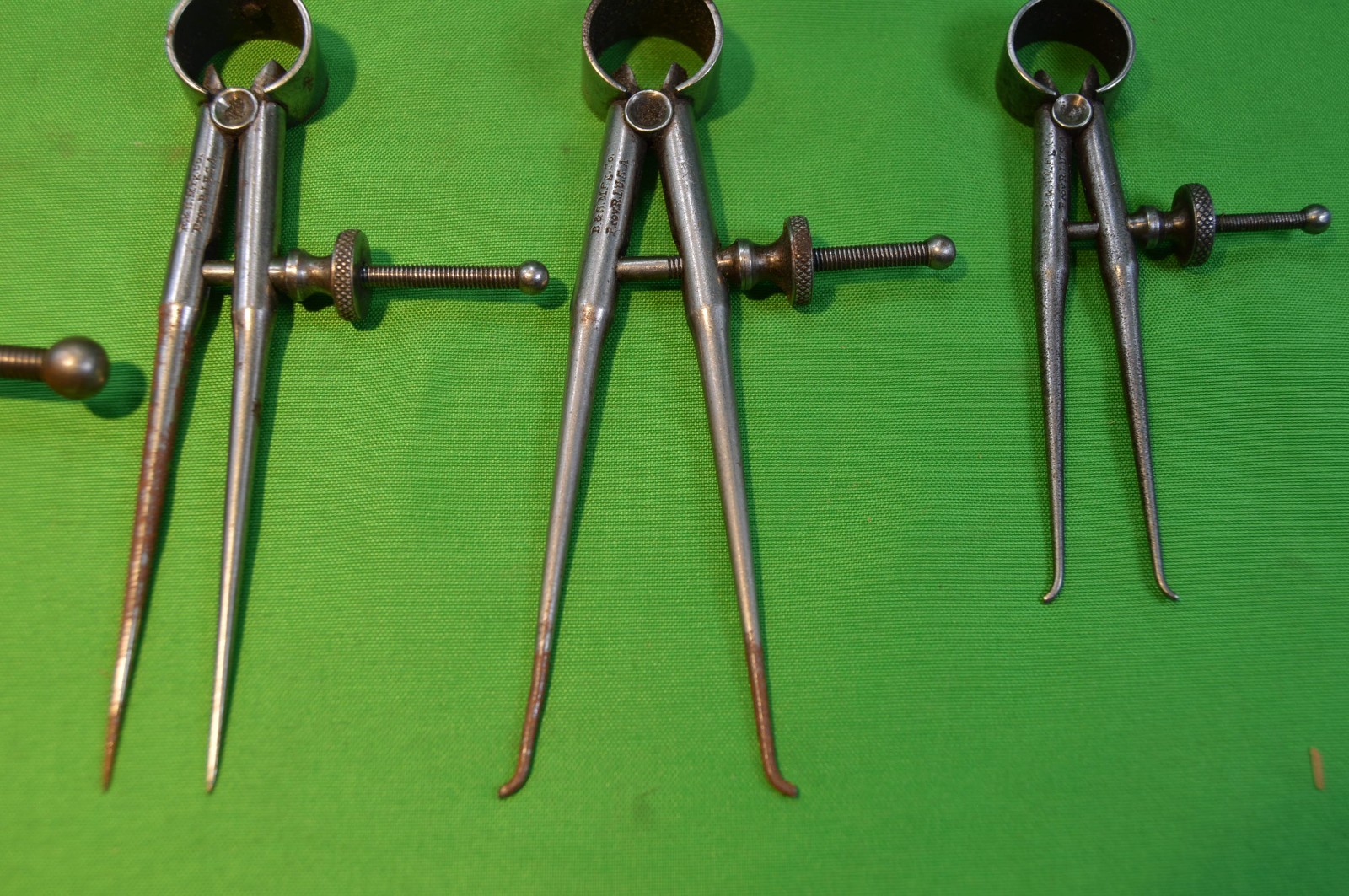 4 Vintage Brown & Sharpe Compass Calipers,Leg Divider,Different Sizes,Y