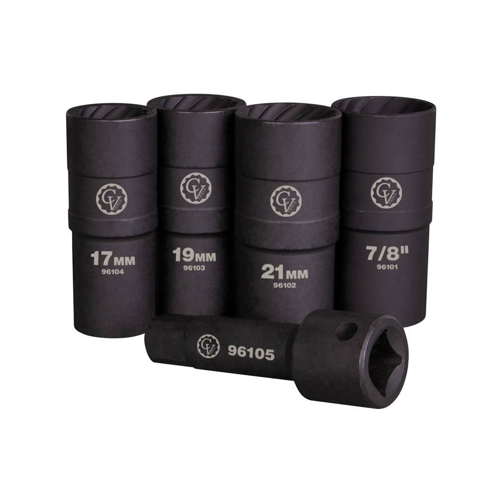 Horizon Tool 5-Piece Lock and Lug Flip Socket Set