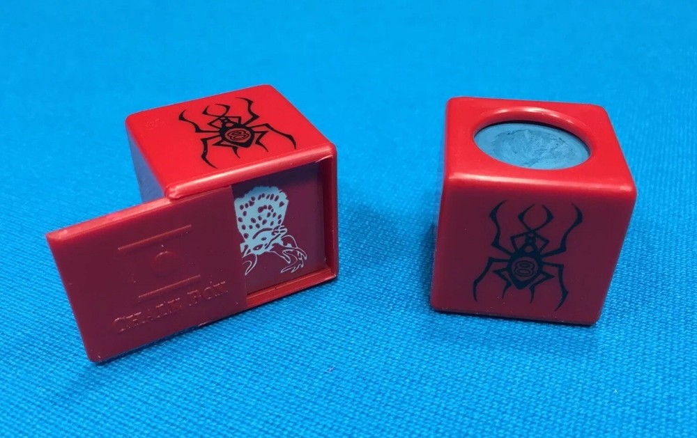 ( 2) Billiard Pool Cue Chalk Box Holder " Spider “
