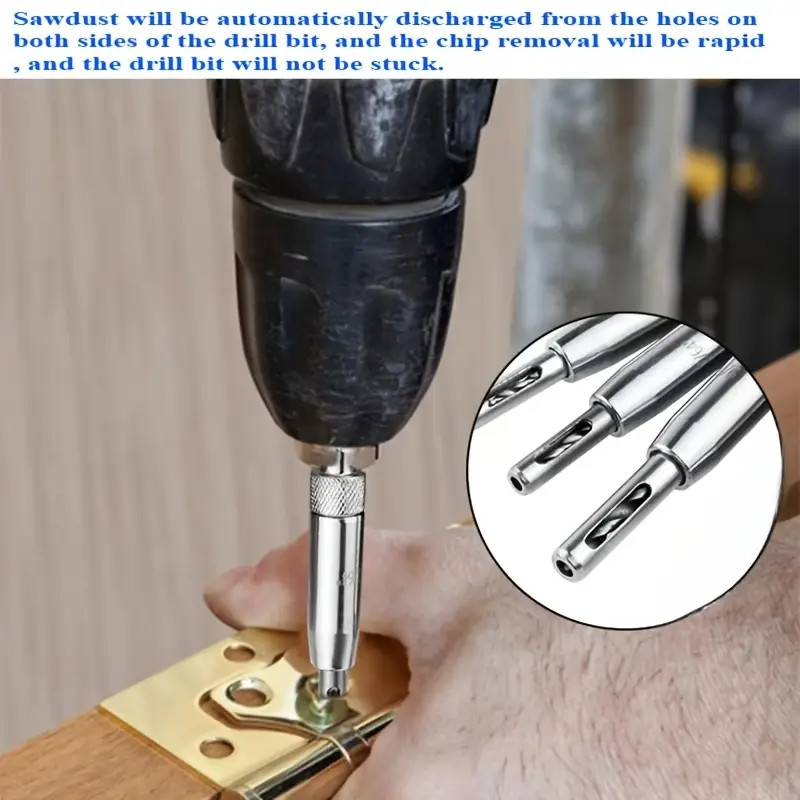 3 Pcs Self Centering Hinge Hardware Drill Bit Tool Pilot Hole Guides Window Door