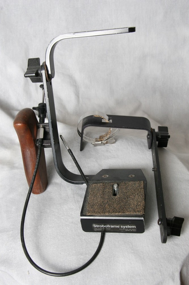 Stroboframe fixed flash bracket for 6x6 SLR camera with cable release