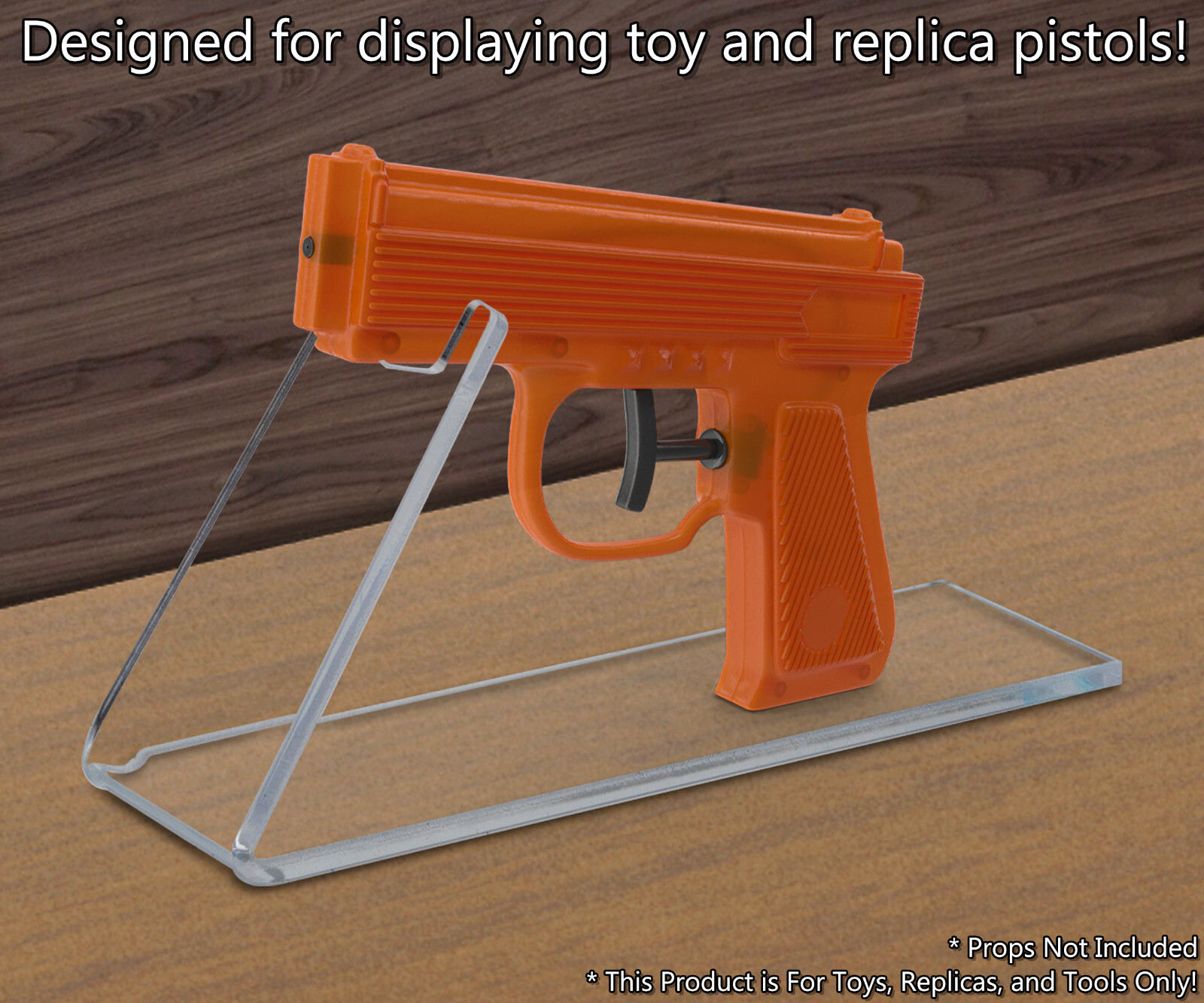 Acrylic Gun Display Model Toy Stand for Retail Tabletops Pack of 10