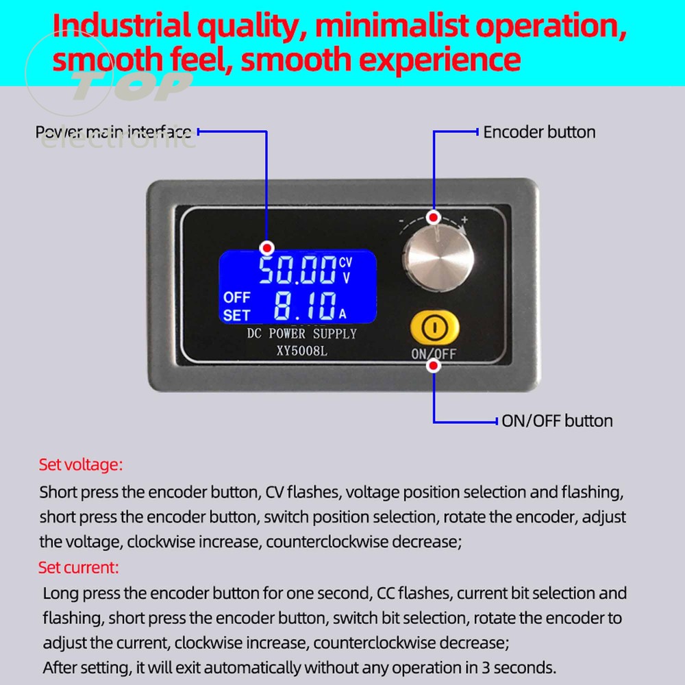 DC 50V 8A 400W Constant Voltage Buck Module Adjustable Regulated Power Supply