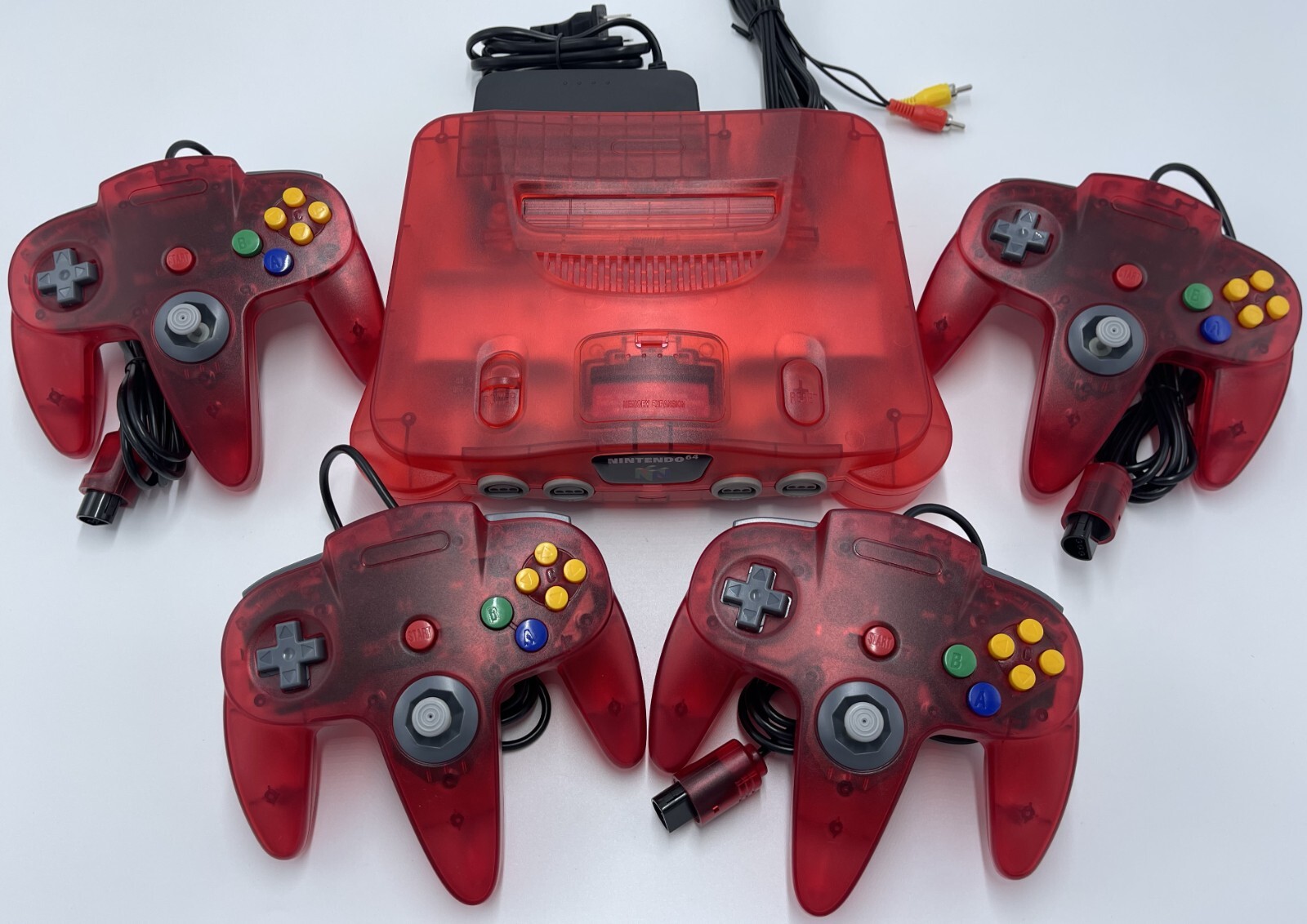 Choose CUSTOM COLOR Nintendo 64 Console + Up to 4 Controllers + Cords! N64! WOW