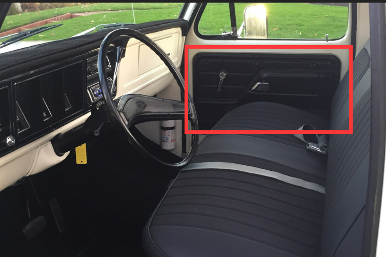 Fit 73-79 Ford F-100 F-150 F-250/ 78-79 Ford Bronco Interior Door Panels Black