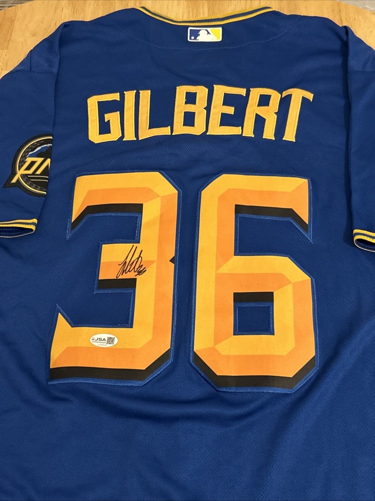 Logan Gilbert Seattle Mariners Autographed Jersey JSA Certified