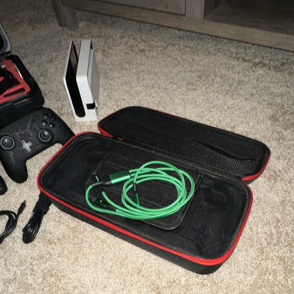 Nintendo Switch OLED Console Bundle with Controllers and Carrying Case