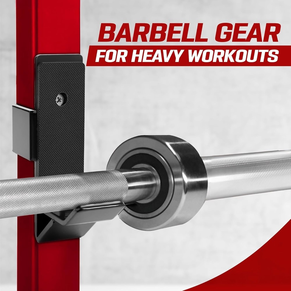 Noise-Reducing J-Hooks for Power Racks - 3x3 Compatibility-