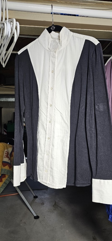 LeFash Long Sleeve LARGE Black & White