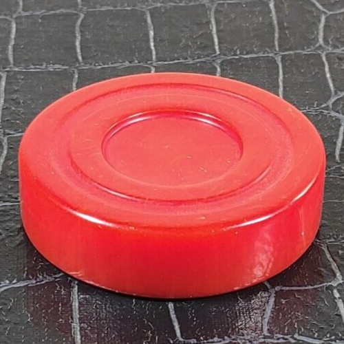 Bakelite Backgammon Chip Disc Cherry Red swirl 1.72" Replacements Catalin 1pc