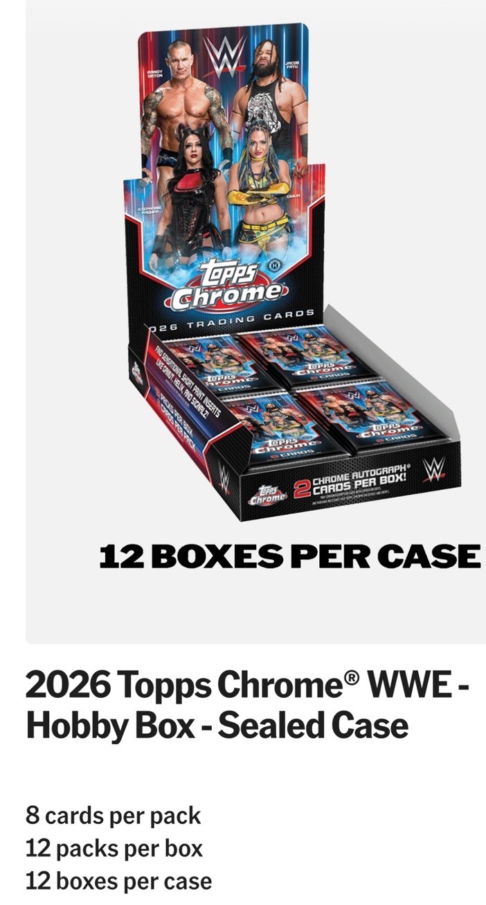 2026 Topps Chrome WWE - Hobby Box