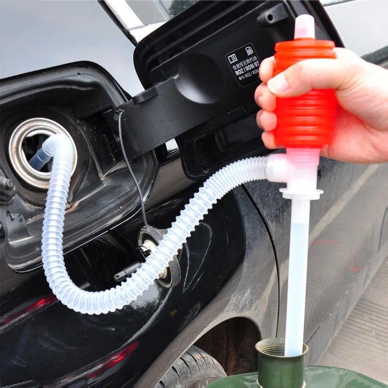 Universal Car Siphon Pump Liquid Gas Fuel Oil Water Hose Transfer Manual Sucker