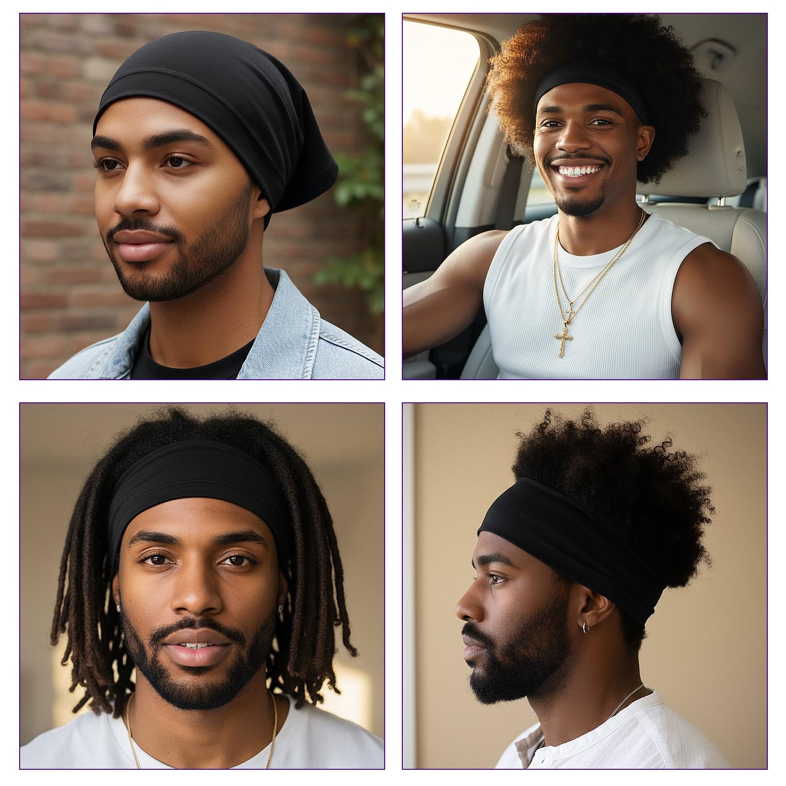 4pcs Dreads Cap, Loc Sock, Dreadlock Caps for Men, Soft and Comfortable, Tube