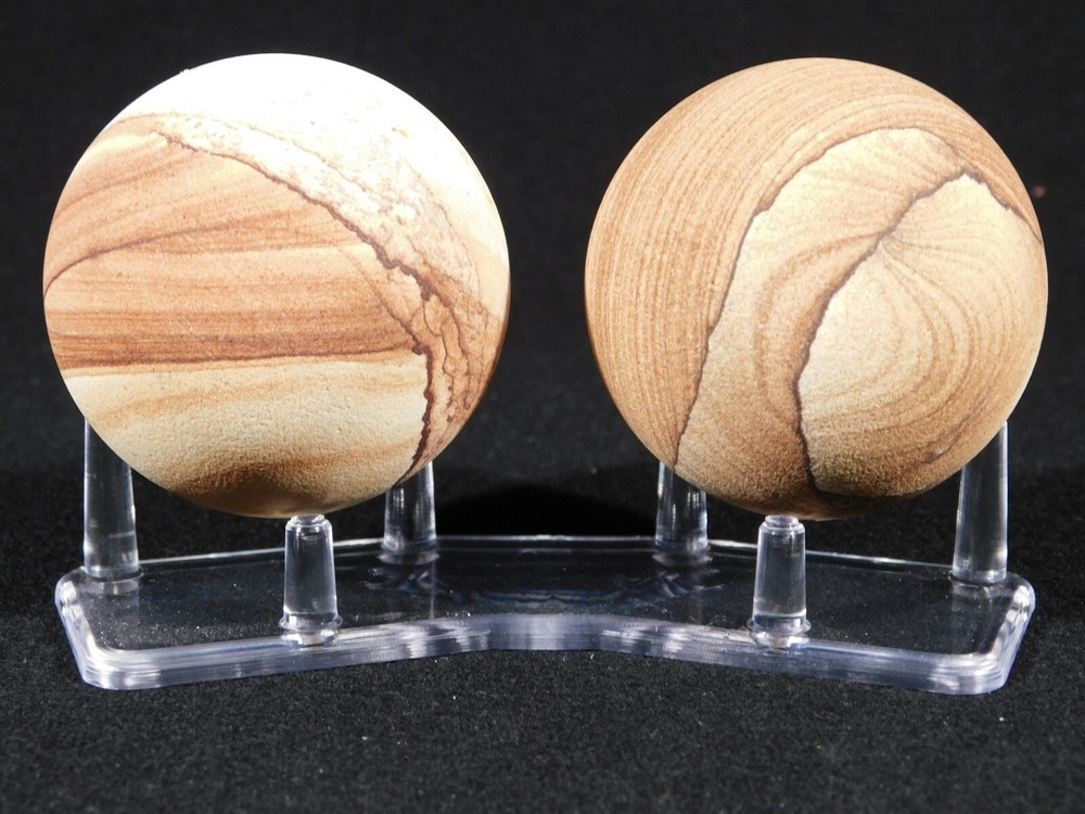 DOUBLE Three Post SPHERE Display Stand SMALL Size Clear Acrylic