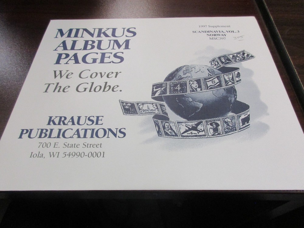 "MINKUS" ALBUM PAGES SCANDINAVIA SUPPLEMENT 1997 VOL.3  W/FREE SHP.
