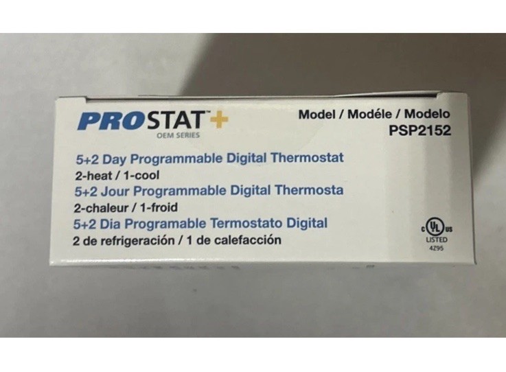 Prostat Plus Model PSP2152 Thermostat Programmable 5+2 Day Digital New E51