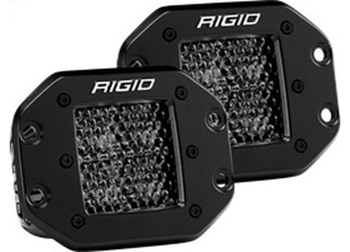 Rigid 212513BLK D-Series PRO Spot Diffused Midnight Flush Mount LED Pair