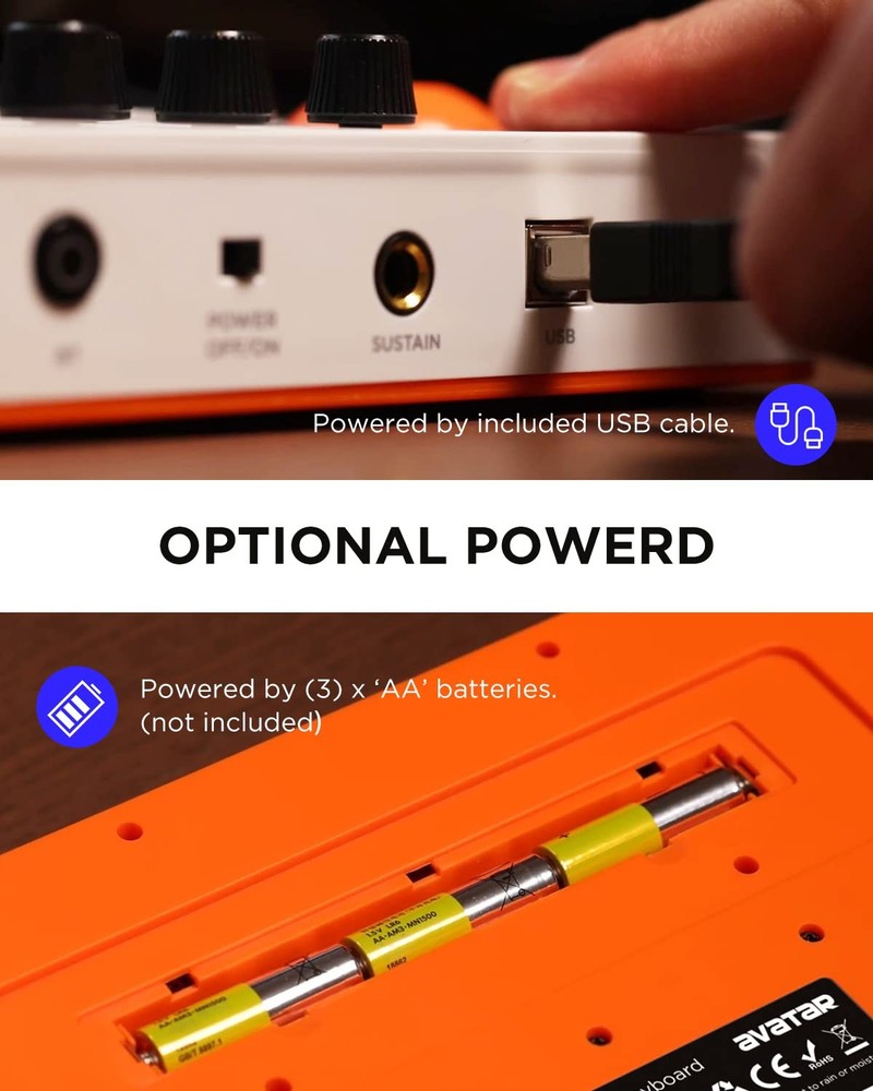 25 Key USB MIDI Keyboard Controller With Bluetooth, Professional Mini Midi Keybo